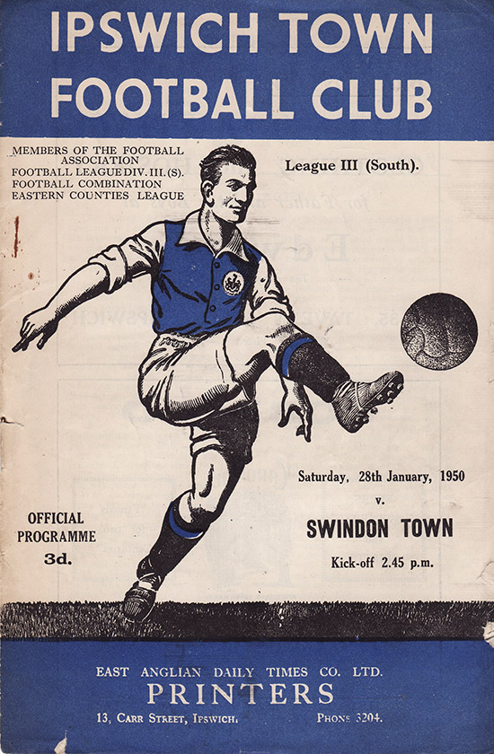 <b>Saturday, January 28, 1950</b><br />vs. Ipswich Town (Away)
